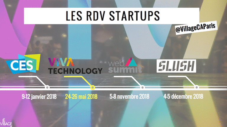 Les rendez-vous startups de 2018 : CES 2018, Viva tech 2018, Web summit 2018, Slush 2018 Les rendez-vous startups de 2018 : CES 2018, Viva tech 2018, Web summit 2018, Slush 2018