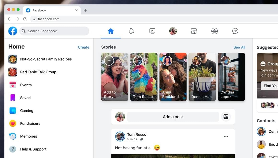facebook new design facebook new design