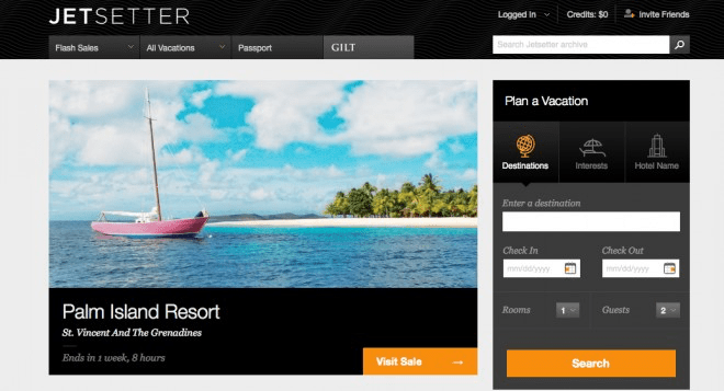 Jetsetter website Jetsetter website