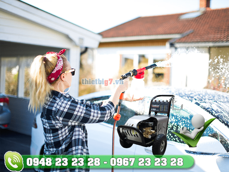Máy rửa xe được sử dụng khá rộng rãi Máy rửa xe được sử dụng khá rộng rãi