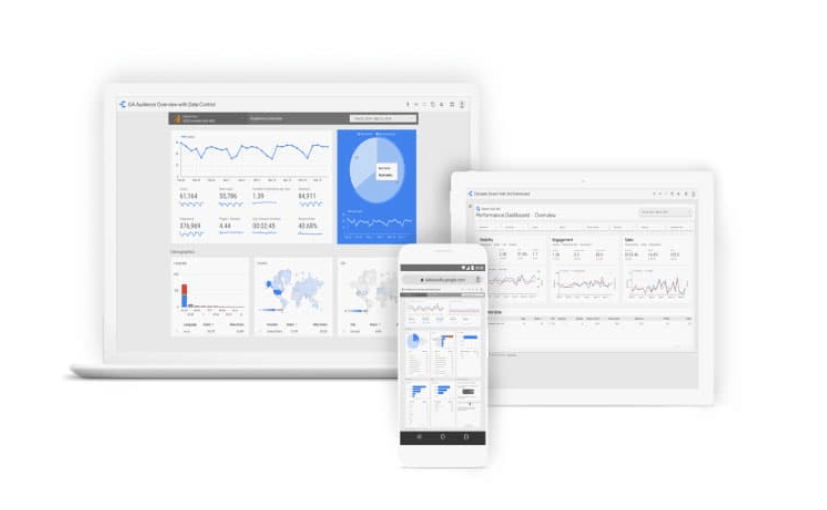 Google Analytics screen with graph Google Analytics screen with graph