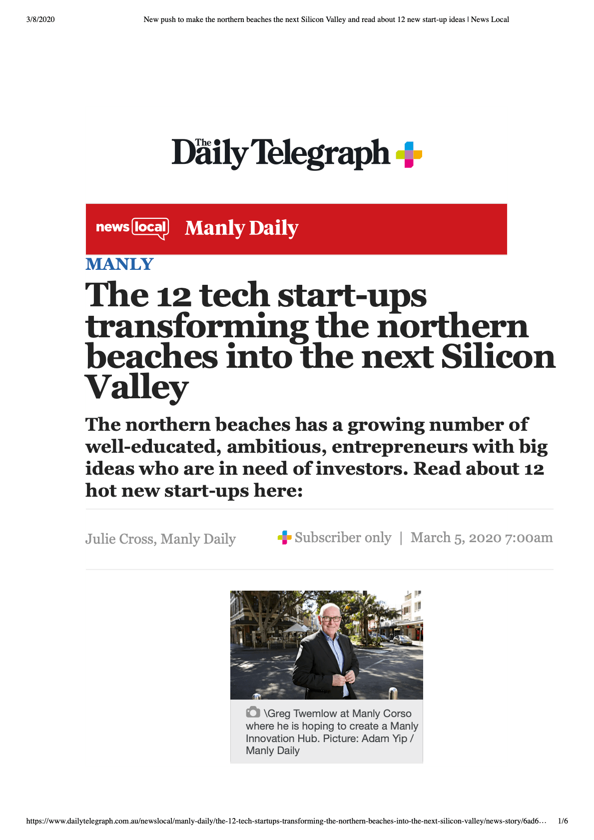 The 12 tech start-ups transforming the northern beaches into the next Silicon Valley by SEVENmile Venture Lab The 12 tech start-ups transforming the northern beaches into the next Silicon Valley by SEVENmile Venture Lab