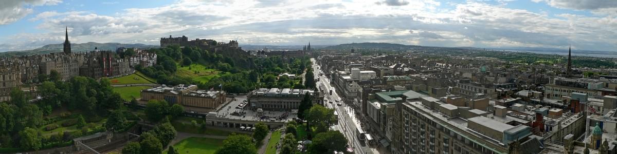View of Edinburgh from the Scott Monument looking west. View of Edinburgh from the Scott Monument looking west.