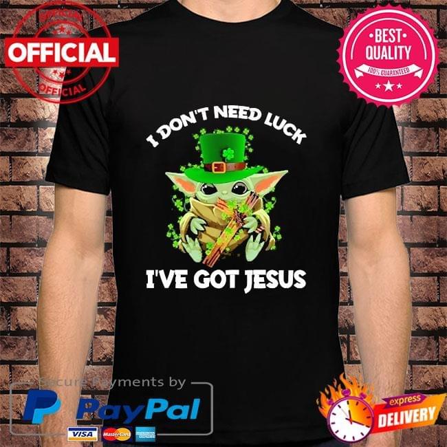 Zannashirts - Baby Yoda hug Cross St Patrick’s Day I don’t need luck I’ve got Jesus shirt Zannashirts - Baby Yoda hug Cross St Patrick’s Day I don’t need luck I’ve got Jesus shirt