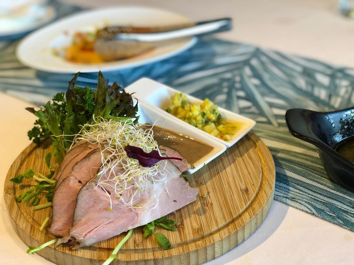 清境來福居民宿無菜料理|舒肥梅花豬 清境來福居民宿無菜料理|舒肥梅花豬