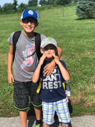 Homeschool students preparing for occupational therapy in camp setting Homeschool students preparing for occupational therapy in camp setting