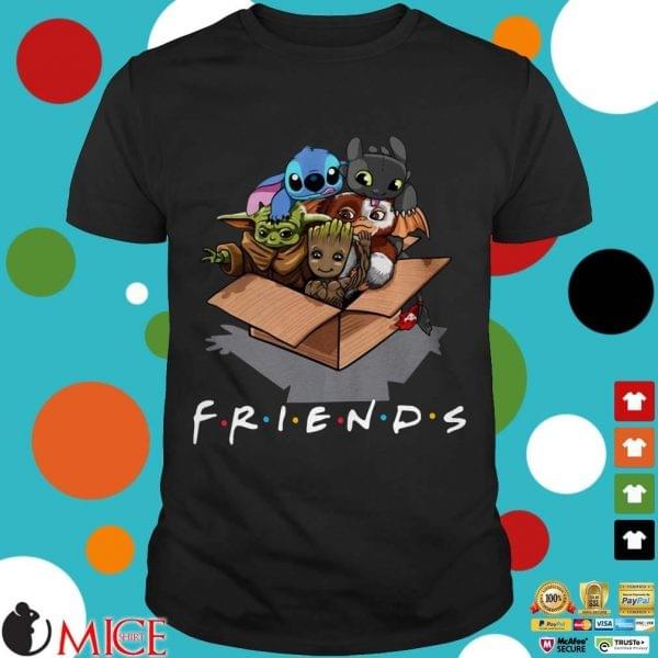 Baby Yoda Baby Groot And Toothless Stitch Gizmo Friends Shirt