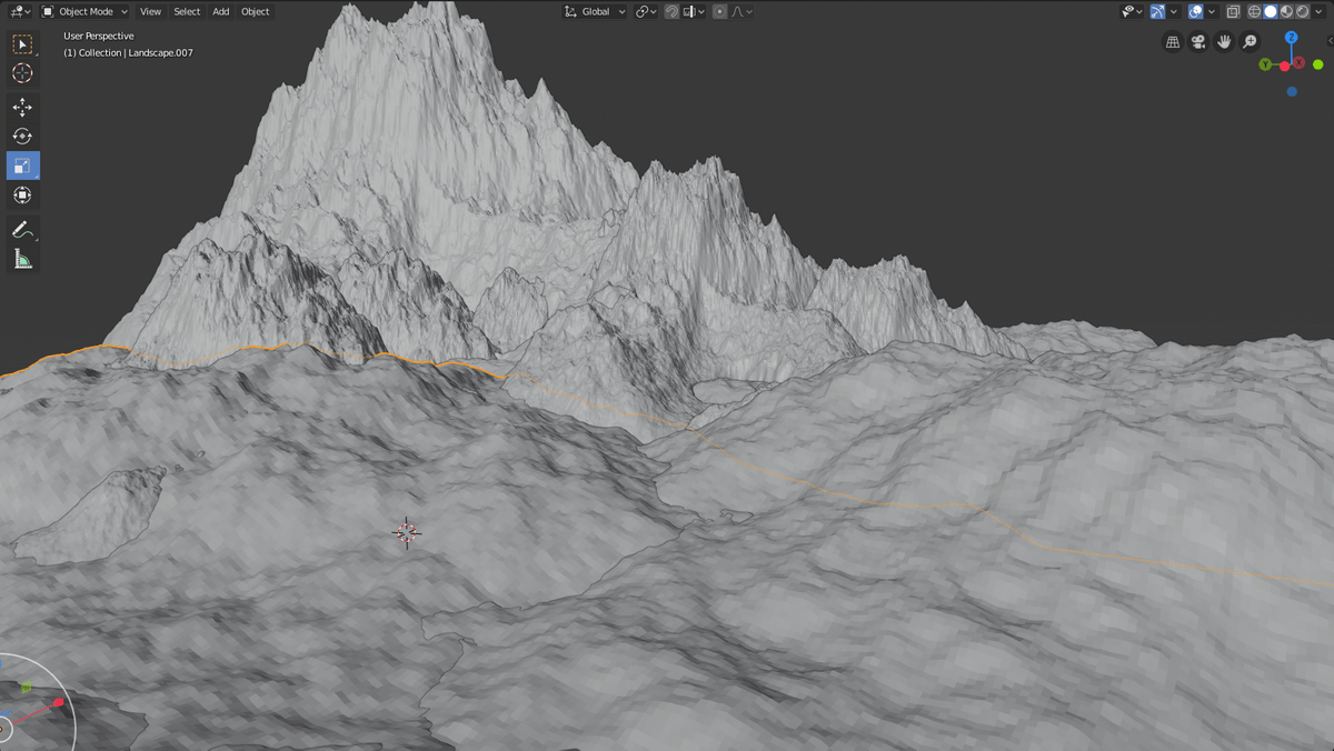 Exemple d'une scène d'un artiste dans Blender pour tester avec 6 000 000 de triangles. Exemple d'une scène d'un artiste dans Blender pour tester avec 6 000 000 de triangles.