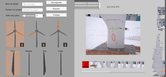 Prototype d'Interface du logiciel de comparaison des images. Ce prototype a été conçu dans le moteur de jeu Unity utilisé par l’équipe CDRIN pour accompagner les industries créatives. C’est un exemple de transfert technologique entre deux secteurs d’activités distincts. Prototype d'Interface du logiciel de comparaison des images. Ce prototype a été conçu dans le moteur de jeu Unity utilisé par l’équipe CDRIN pour accompagner les industries créatives. C’est un exemple de transfert technologique entre deux secteurs d’activités distincts.