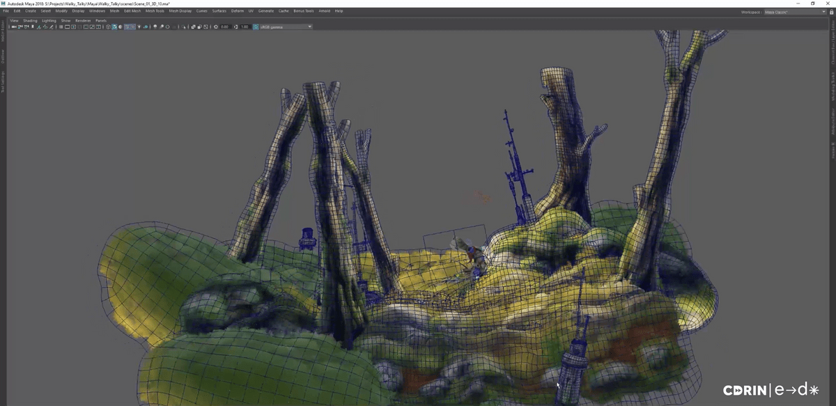 Reproduction en 3D des mesh dans Maya Reproduction en 3D des mesh dans Maya