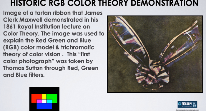 Historic RGB Color Theory Demonstration Historic RGB Color Theory Demonstration