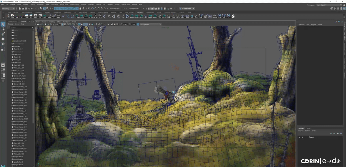 Reproduction en 3D des mesh dans maya Reproduction en 3D des mesh dans maya
