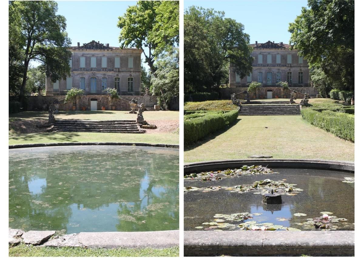 Jardin à la française du Château de l'Engarran Jardin à la française du Château de l'Engarran
