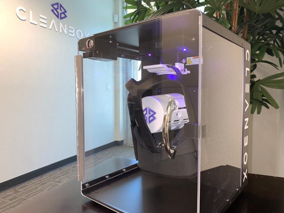Invented for Location-based VR, Cleanbox can sanitize any shared instruments or wearables in less than two minutes. CLEANBOX Invented for Location-based VR, Cleanbox can sanitize any shared instruments or wearables in less than two minutes. CLEANBOX