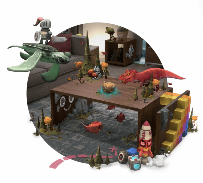 Magic Leap promotional art which made its debut with the first look at the Magic Leap One in December, 2017. Magic Leap promotional art which made its debut with the first look at the Magic Leap One in December, 2017.