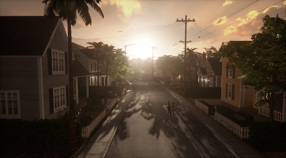 Incredible realism and detail characterizes this virtual suburb. Look at the attention to detail. You can see a distant plane in the sky. You can ride a bike around time, go into the houses, and interact with objects inside. Incredible realism and detail characterizes this virtual suburb. Look at the attention to detail. You can see a distant plane in the sky. You can ride a bike around time, go into the houses, and interact with objects inside.