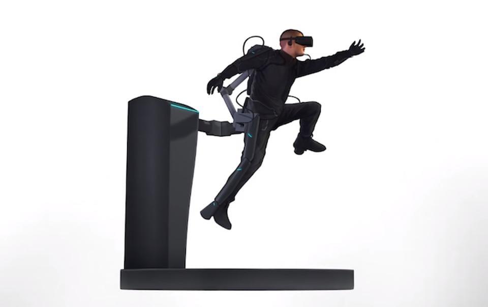 Full body immersion rig imagined by Axon VR of Seattle. Axon, as well as many others, are working on haptic gloves, which we may see commercially in 2018. Full body immersion rig imagined by Axon VR of Seattle. Axon, as well as many others, are working on haptic gloves, which we may see commercially in 2018.