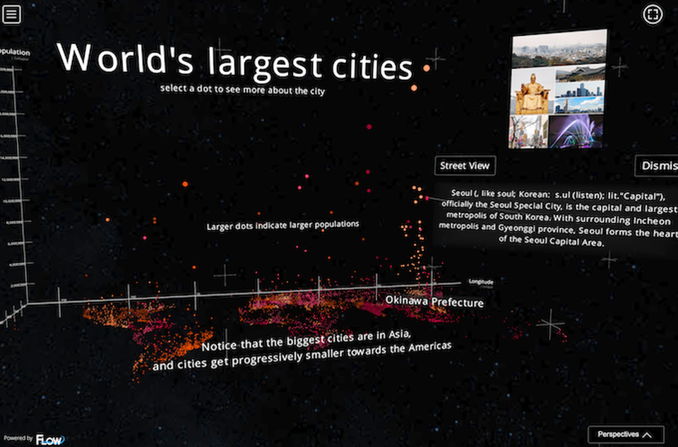 Making cities, as dots, meaningful with Wikipedia. FLOW Making cities, as dots, meaningful with Wikipedia. FLOW
