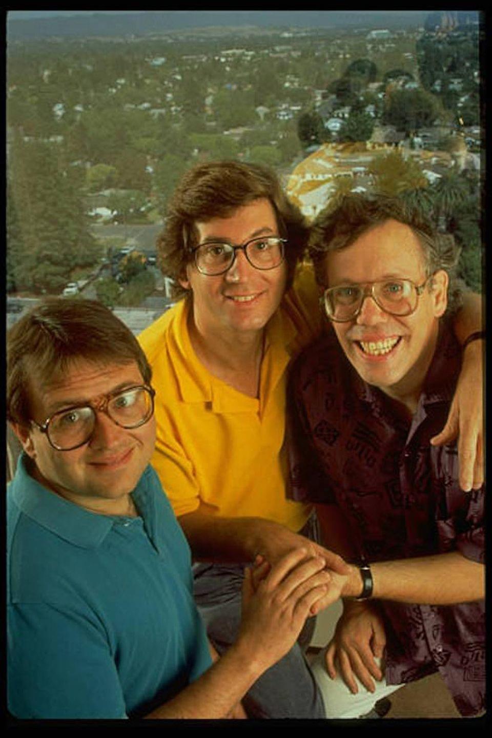 Apple computer designers Bill Atkinson (R) & Andy Hertzfeld (L), w. communications technology specialist Marc Porat © spun off from Apple to start General Magic. (Photo by John Harding/The LIFE Images Collection/Getty Images) Apple computer designers Bill Atkinson (R) & Andy Hertzfeld (L), w. communications technology specialist Marc Porat © spun off from Apple to start General Magic. (Photo by John Harding/The LIFE Images Collection/Getty Images)