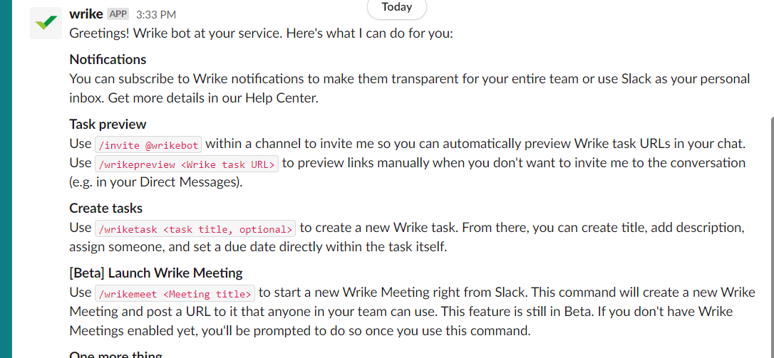 function you can use on slack for wrike function you can use on slack for wrike