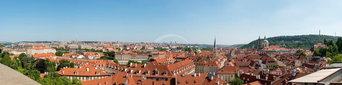 Panoramic view of Prague rooftops Panoramic view of Prague rooftops