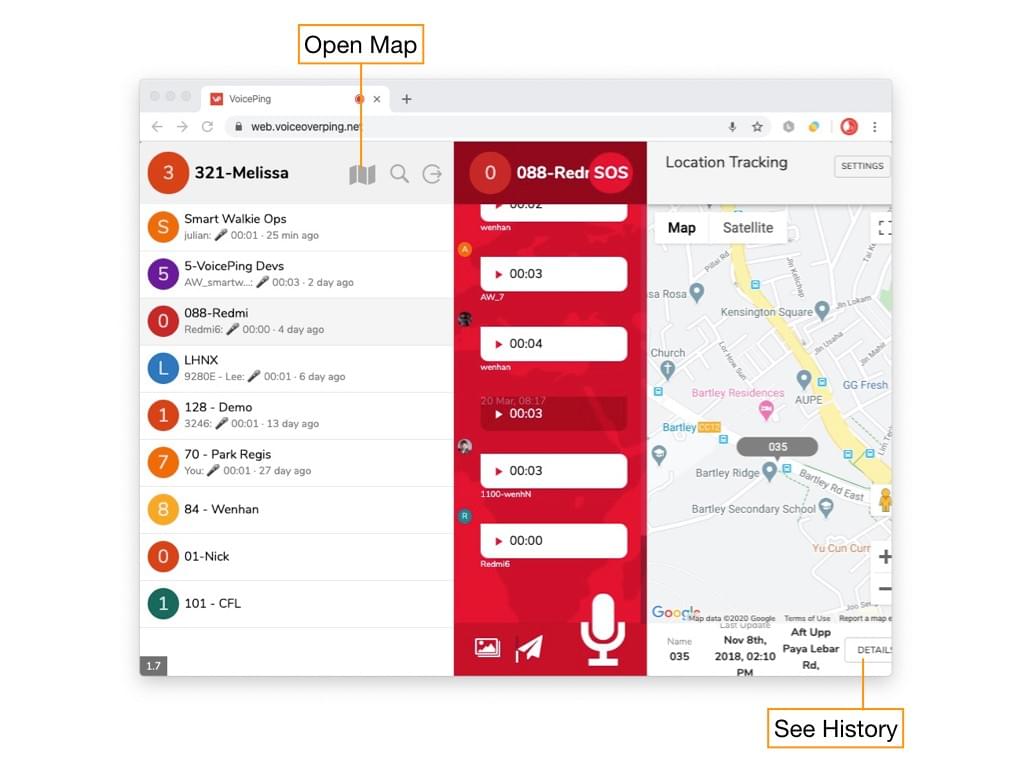View Location of users View Location of users