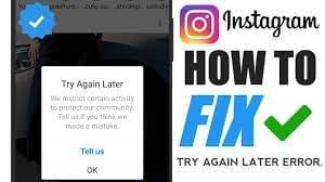 Fix Instagram ‘Try Again Later’ Error Fix Instagram ‘Try Again Later’ Error
