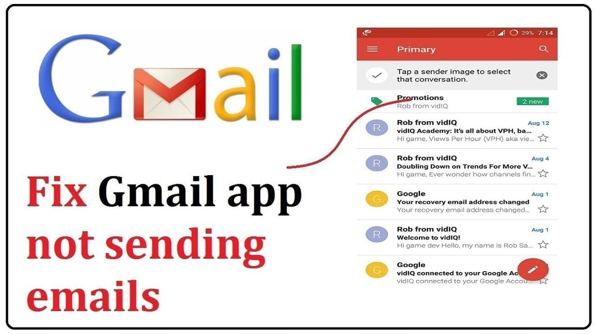 Gmail not sending email Gmail not sending email
