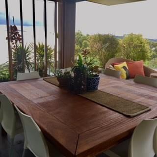 Outdoor operable screen and table from recycled demolition timbers. Outdoor operable screen and table from recycled demolition timbers.