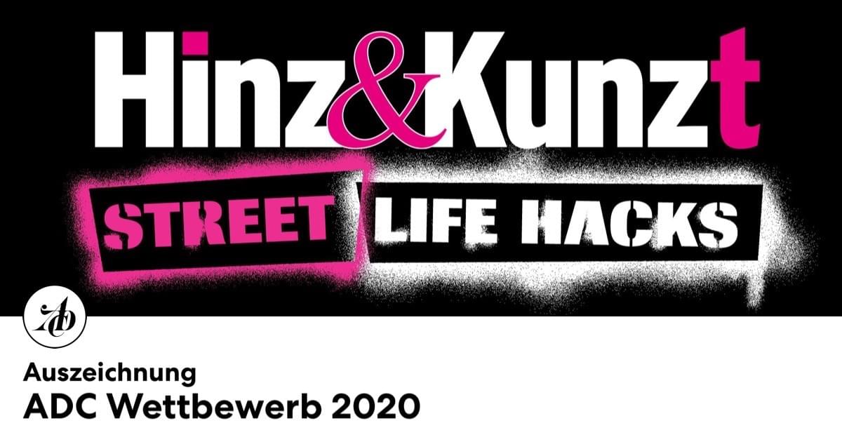 ADC Wettbewerb 2020, Auszeichnung, Hinz&Kunzt Street Life Hacks ADC Wettbewerb 2020, Auszeichnung, Hinz&Kunzt Street Life Hacks