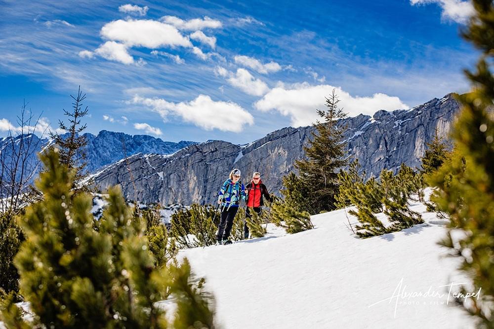 Fotoproduktion Hamburg, Schneeschuhwandern Zugspitze, Fotograf Alexander Tempel Fotoproduktion Hamburg, Schneeschuhwandern Zugspitze, Fotograf Alexander Tempel