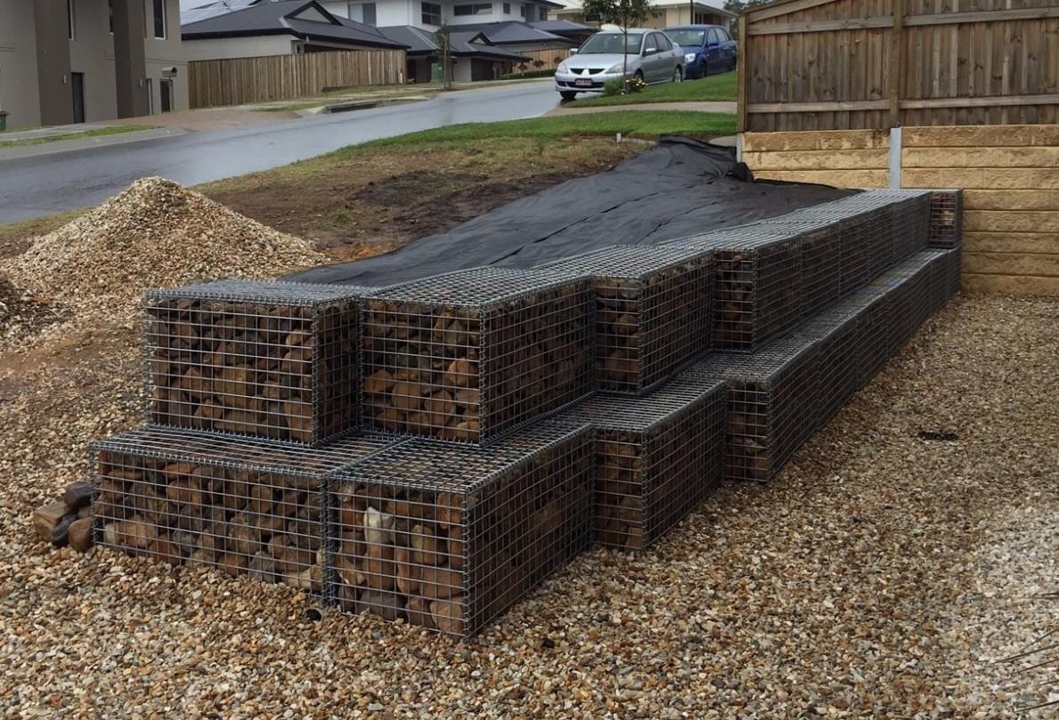 Galvanised gabion baskets Galvanised gabion baskets