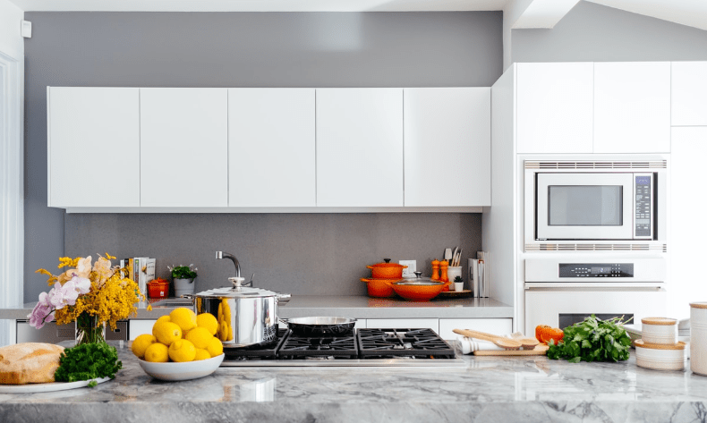 A new kitchen with a kitchen island. A new kitchen with a kitchen island.