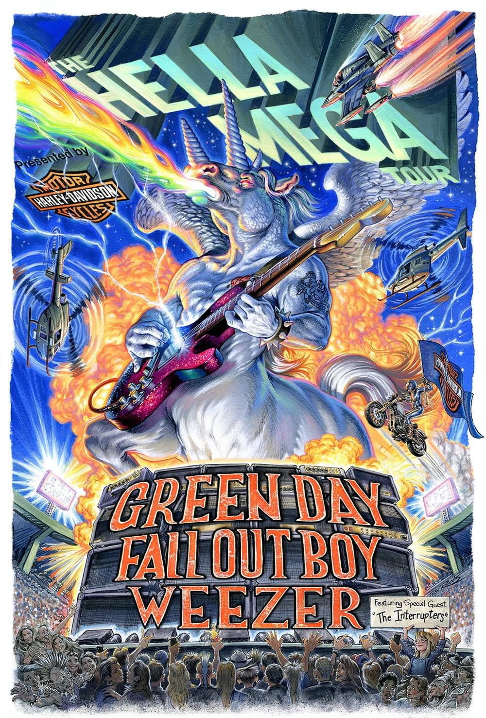 Portada oficial de la gira "Hella Mega Tour". Portada oficial de la gira "Hella Mega Tour".