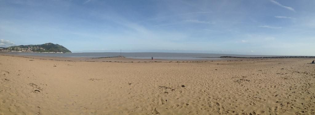 The sandy beach at Minehead, Somerset. The sandy beach at Minehead, Somerset.