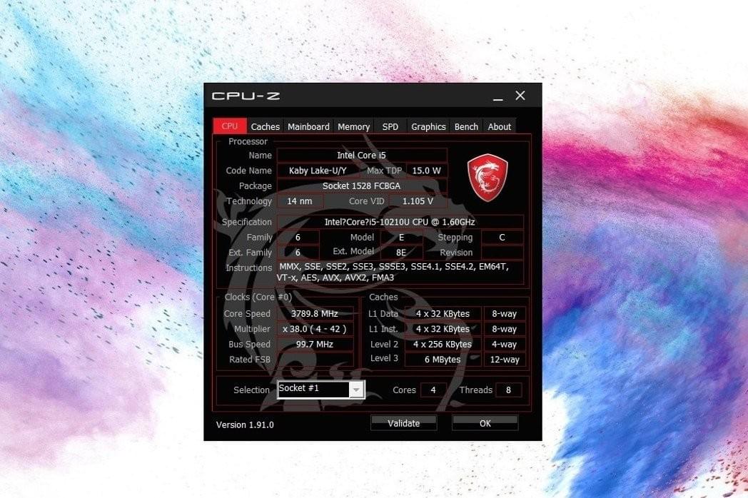 此次測試的Modern 15為入門規格,處理器為Intel第10代 i5-10210U四核心處理器,無外加顯示晶片。 彭子豪/攝影 此次測試的Modern 15為入門規格,處理器為Intel第10代 i5-10210U四核心處理器,無外加顯示晶片。 彭子豪/攝影