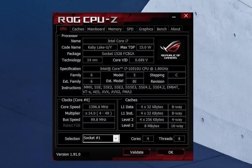 處理器採用英特爾第10代Core i 7 10510U(4核心最高時脈4.9GHz)。 彭子豪/攝影 處理器採用英特爾第10代Core i 7 10510U(4核心最高時脈4.9GHz)。 彭子豪/攝影