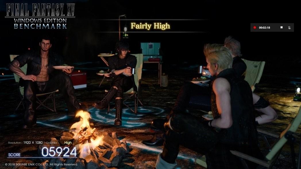 不好跑的FINAL FANTASY XV進行實測,採用High 1080P為5,924分取得Fairly High。 彭子豪/攝影 不好跑的FINAL FANTASY XV進行實測,採用High 1080P為5,924分取得Fairly High。 彭子豪/攝影