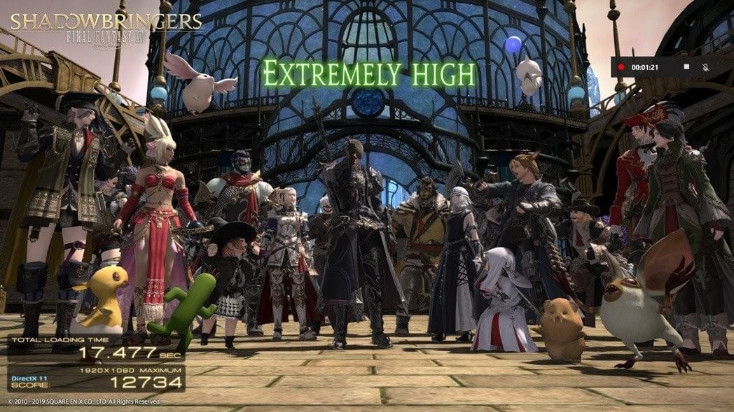 FINAL FANTASY XIV:Shadowbringers以最嚴苛MAXIMUM設定拿到EXTREMELY HIGH,為12,734。 FINAL FANTASY XIV:Shadowbringers以最嚴苛MAXIMUM設定拿到EXTREMELY HIGH,為12,734。