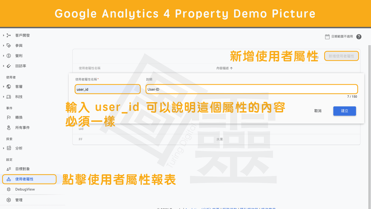 Google Analytics 4 Property 登錄 User-ID Google Analytics 4 Property 登錄 User-ID