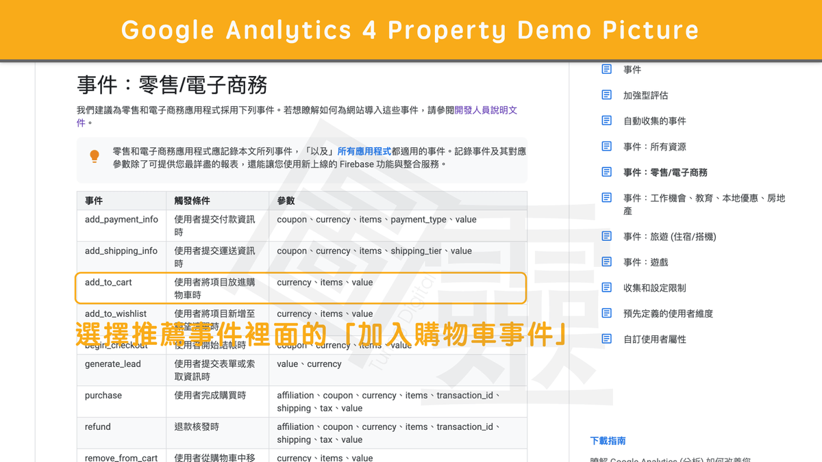 Google Analytcis 4 Property 官方建議事件 Google Analytcis 4 Property 官方建議事件