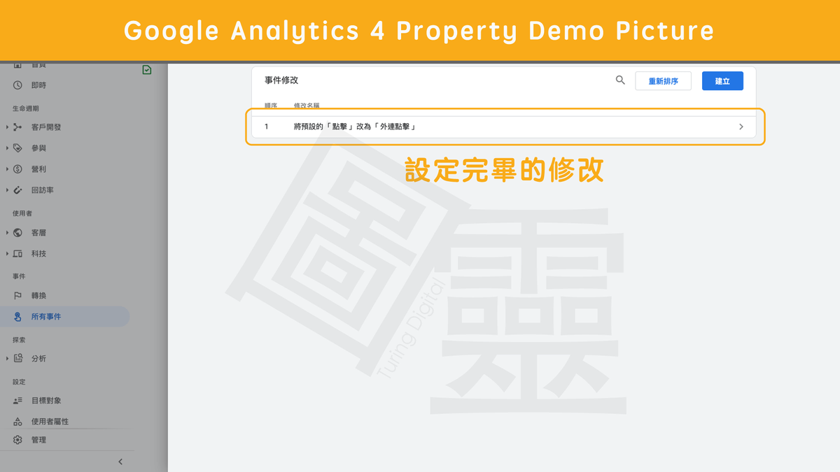 新版 Google Analytics 4 Property 事件修改 新版 Google Analytics 4 Property 事件修改