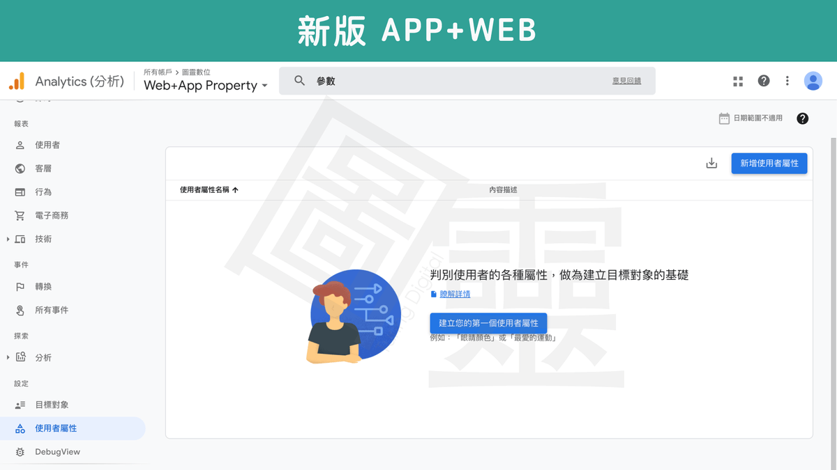 新版 Google Analytics 自訂維度 新版 Google Analytics 自訂維度