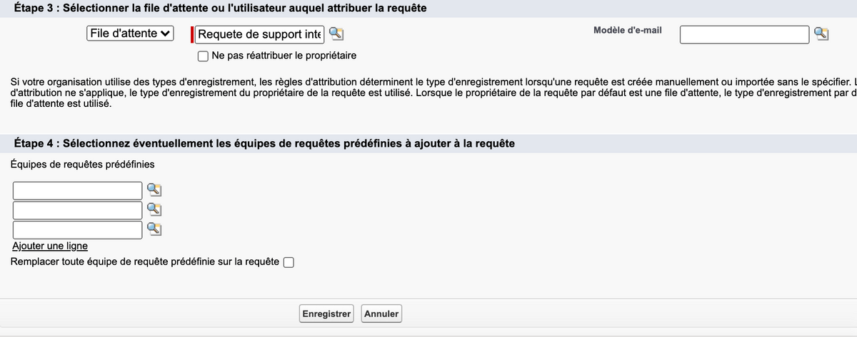 Affectation de l'entrée de règle d'assignation de requête à une file d'attente Salesforce Affectation de l'entrée de règle d'assignation de requête à une file d'attente Salesforce
