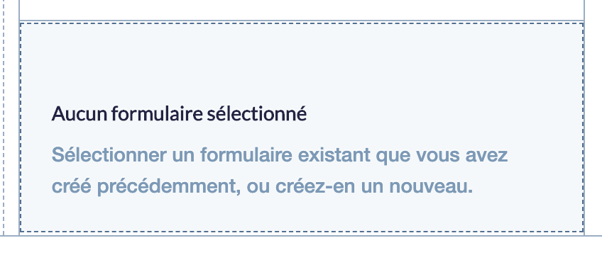 Zone formulaire Zone formulaire