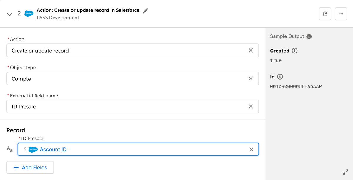 Choix de l'ID de corrélation d'un objet Salesforce dans un flux Mulesoft Composer Choix de l'ID de corrélation d'un objet Salesforce dans un flux Mulesoft Composer