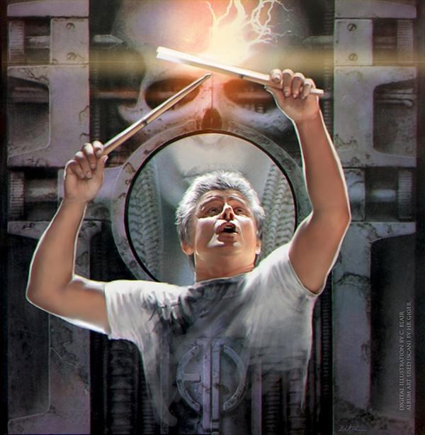 digital painting of Carl Palmer: work in progress digital painting of Carl Palmer: work in progress