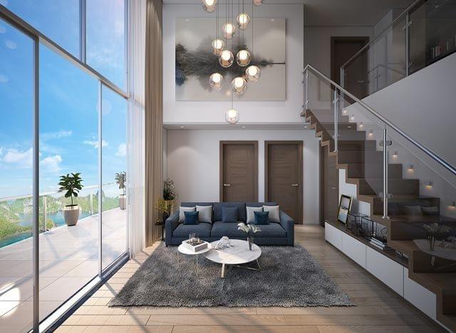 2. Mẫu thiết kế phòng khách duplex số 2 2. Mẫu thiết kế phòng khách duplex số 2