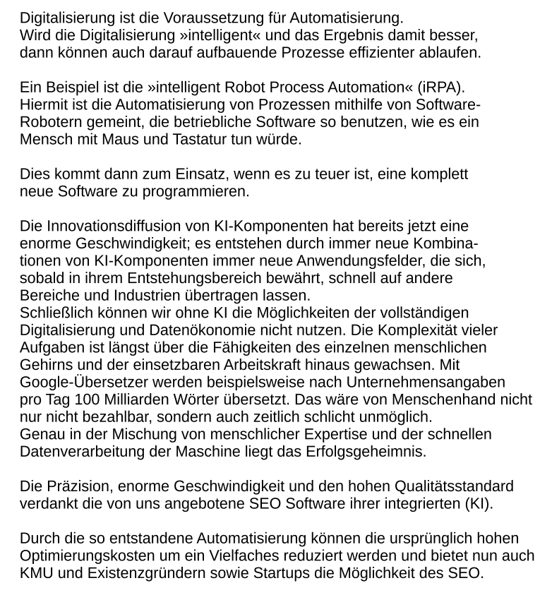 Intelligente AUtomatisierung Intelligente AUtomatisierung