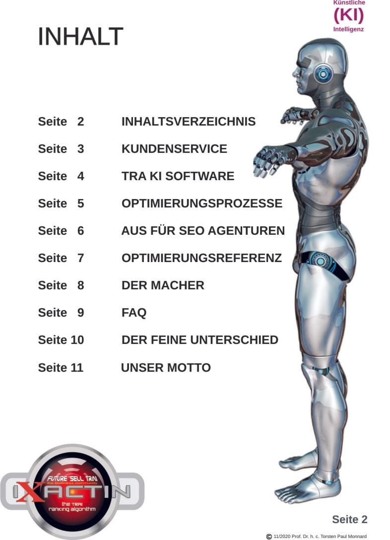 Inhaltsverzeichnis White Paper TRA KI Inhaltsverzeichnis White Paper TRA KI